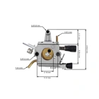 Akčná sada karburátor pre krovinorezy Stihl FS120 BT120 BT121 FS200 FS250 FS300 FS350 (OEM 41341200652 41341410300 41303506200 41302 41283580800)