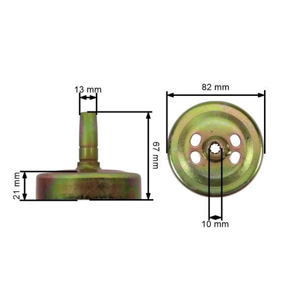 Bubon spojky 9T pre krovinorezy Honda GX31 GX35 HHT31S HHT35S FG100 TL33 TL43 TL52 CG330 CG430 Robin NB411 NB351 MITSUBISHI GTL33 TL43 TL52 T180 T200 T240