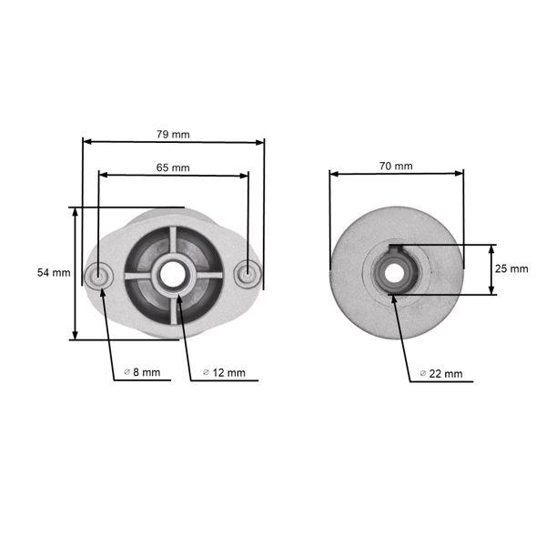 Držiak žacieho noža pre Emak Efco OLEO-MAC Oleomac 53T MAX 53 MAX Series (OEM 703 90 652 70390652 748-0293 753-0343B)