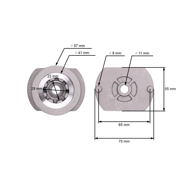 Držiak žacieho noža pre kosačky Castel Garden Alpina Stiga (OEM 224656070 22465607/0 1111-9120-01)