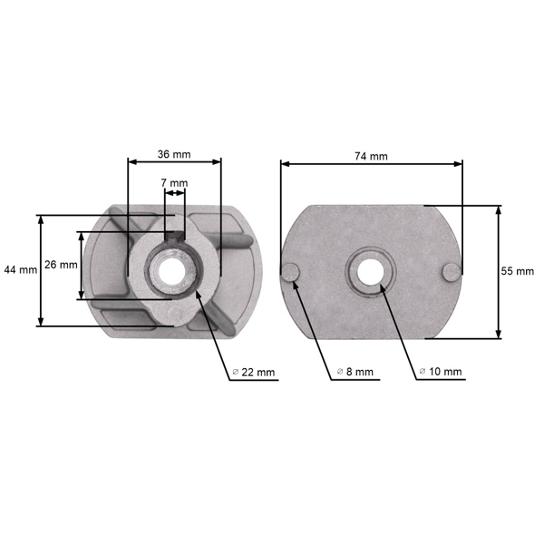 Držiak žacieho noža pre kosačky Castel Garden Stiga (OEM 22463011 22463012 22463012/0 22463012/1 22463014 22463014/0 1111-9168-01 1111916801)