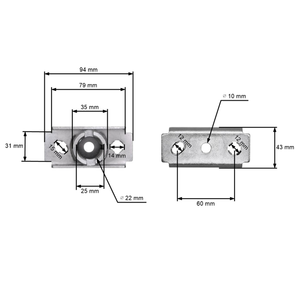 Držiak žacieho noža pre záhradné čínske kosačky a kosačky z hobbymarketov Victus Molgo Sandri