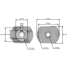 Držiak žacieho noža pre záhradné motorové kosačky Castel (OEM 89000003/0 22463255/1 22463015)