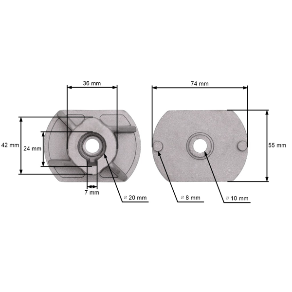 Držiak žacieho noža pre záhradné traktory Castel Garden Stiga Viking Honda Dolmar Brill Sabo Solo (OEM 25463200/0 1136-0221-01 1134-9159-01 664 463 200 25463200)