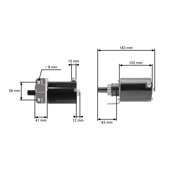 Elektrický štartér pre Briggs & Stratton 16,0 PS 18,0 PS Cub Cadet GT2521 LT2180 John Deere M143512 (OEM 691564 808106 693469)