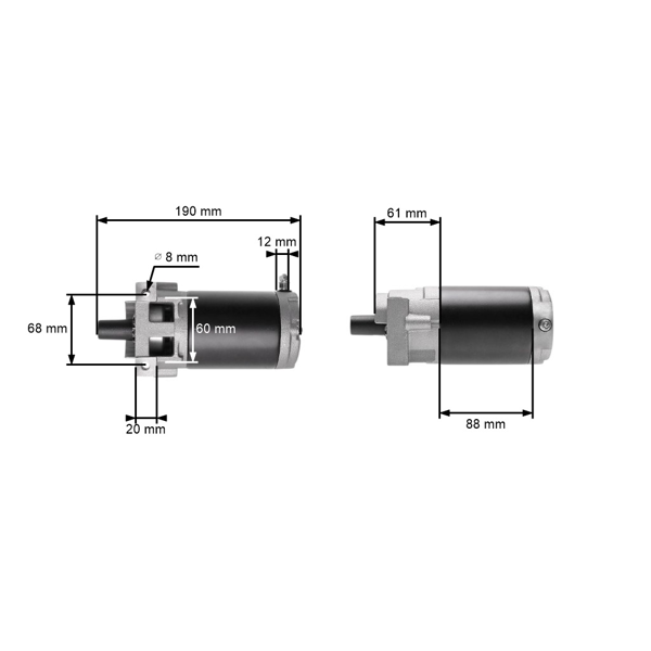 Elektrický štartér pre motory Loncin LC1P88F LC1P90F LC1P92F (OEM 270360132-0004 270360077-0001 270360077-T381)