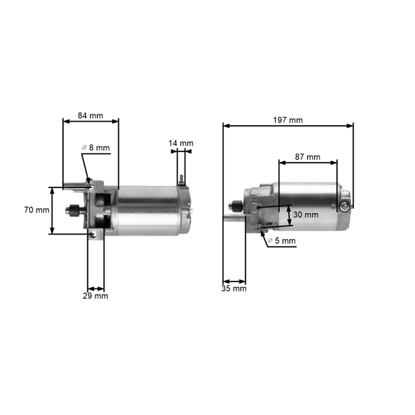 Elektrický štartér pre motory Zongshen XP620 17,6 PS (OEM 100009805)