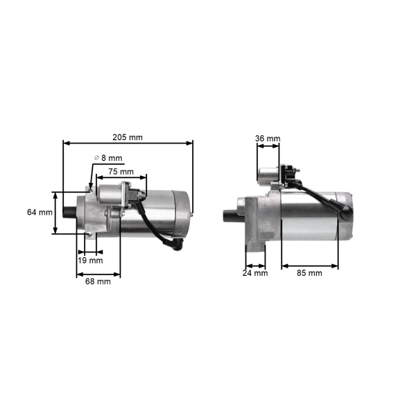 Elektrický štartér pre motory Zongshen XP680 od roku výroby 2023 (OEM 100148820-0001)