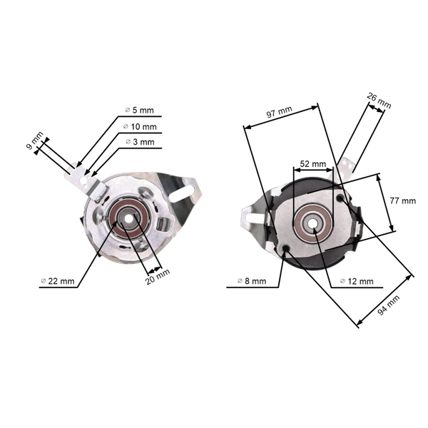 Elektromagnetická spojka pre záhradné traktory Alpina Castel Garden Stiga Mountfield (OEM 18399065/0 1136-0837-01 5915-12 5915-29 118399065/1 18399065/1)