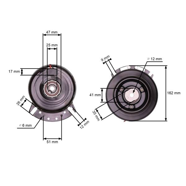 Elektromagnetická spojka pre záhradné traktory MTD 1440 1641 2182 LTX1042 CubCadet LT1040 LT1045 originálny diel Warner (OEM 717-04163A 917-04163A 5217-32)