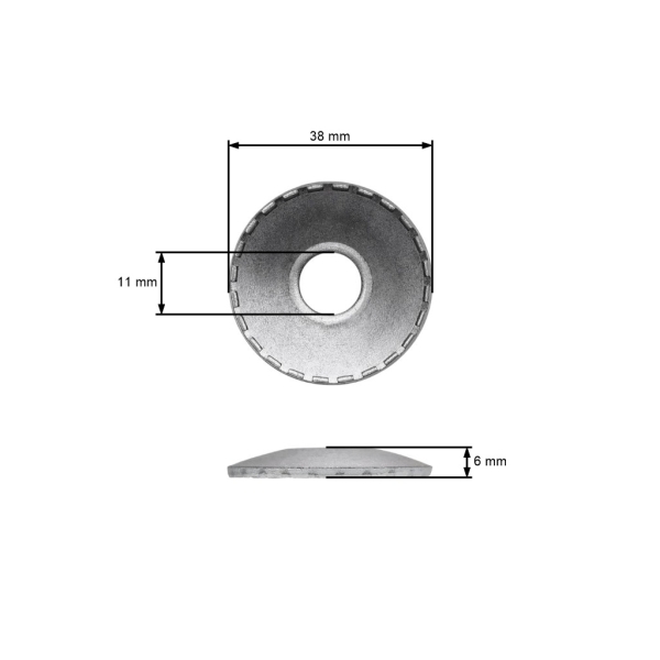 Flexibilná univerzálna podložka s držiakom oceľového noža pre motorové kosačky a záhradné traktory