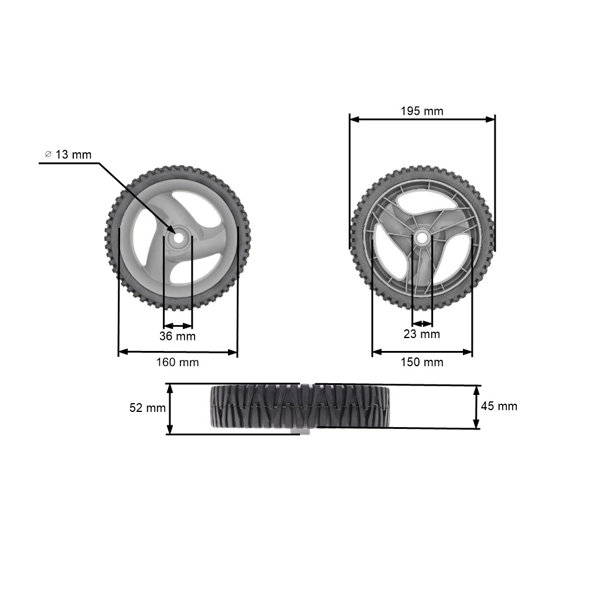 Hnacie koleso pre kosačky Husqvarna Partner Electrolux Craftsman McCulloch Poulan (OEM 532403495 583720301)