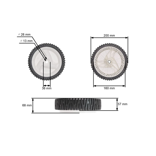 Hnacie koleso pre záhradné kosačky Husqvarna Partner Electrolux Craftsman McCulloch Poulan (OEM 194231x460 532402936 583719401)