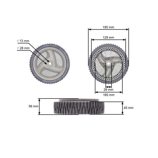 Hnacie koleso pre záhradné kosačky Husqvarna Partner Electrolux Craftsman McCulloch Poulan (OEM 532402936 583719401 180759 700953)