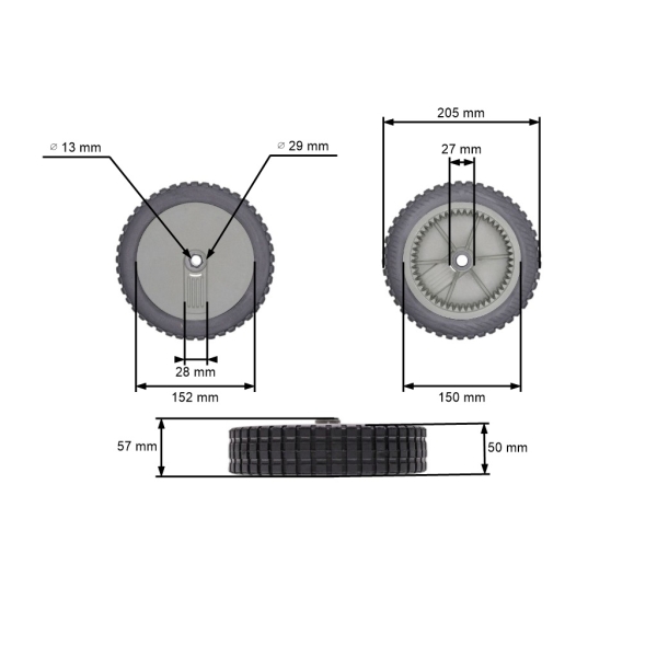 Hnacie koleso pre záhradné kosačky Murray Oregon (OEM 071133 071133MA 71133)