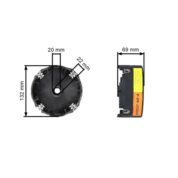 Horný kryt strunovej hlavy Stihl AutoCut 40-4 pre krovinorezy Stihl FS160 FS220 FS260 FS280 FS290 FS310 FS350 FS360 FS400 FS410 FS450 FS460 FS480