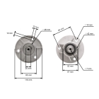 Hriadeľ mandrely Ľavá žacieho noža s pravým závitom pre záhradné traktory Stiga Honda Castel (OEM 328807202/0 82207202/0 1136-0481-01)