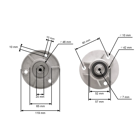 Hriadeľ mandrely Ľavá žacieho noža s pravým závitom pre záhradné traktory Stiga Honda Castel (OEM 328807202/0 82207202/0 1136-0481-01)