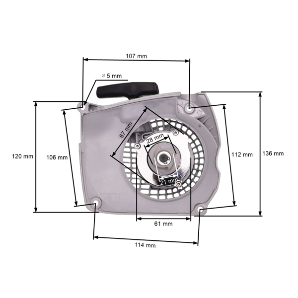 HS PARTS kompletný štartér pre motorové píly Stihl MS231 MS251 (OEM 11430801830)