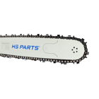 HS PARTS profesionálna vodiaca lišta 15" (38 cm) 3/8" .058" (1,5 mm) + pílová reťaz 56 článkov hranatý zub pre Husqvarna 266 268 272 365 372XP 585 Solo 670 681 Jonsered 2077 2171 Dolmar PS6400 Shindaiwa 285 Makita DCS6400