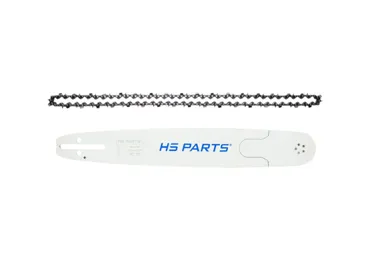 HS PARTS profesionálna vodiaca lišta 15" (38 cm) .325" .058" (1,5 mm) + pílová reťaz 64 článkov hranatý zub pre Husqvarna 51 55 262 357 359 555 560 Jonsered CS2150 CS2152 CS2250 Dolmar PS460 PS510 Solo 632 634 Makita DCS430