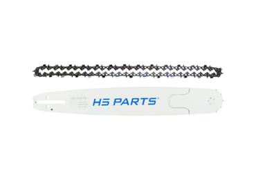HS PARTS profesionálna vodiaca lišta 16" (40 cm) 3/8" .058" (1,5 mm) + pílová reťaz 60 článkov hranatý zub pre Husqvarna 246 254 262 345 357 455 460 555 560 Jonsered 2054 CS2260 Dolmar 111 112 115 Solo 613 614 650 Oleomac 162 956 962