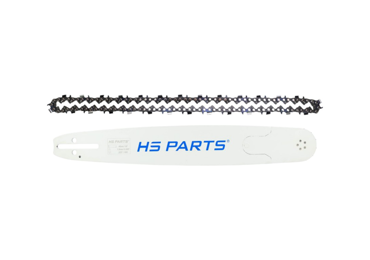 HS PARTS profesionálna vodiaca lišta 16" (40 cm) .325" .058" (1,5 mm) + pílová reťaz 66 článkov hranatý zub pre Husqvarna 36 45 55 136 154 262 345 346 357 435 445 460 Jonsered 2054 2152 2155 CS2149W Dolmar 112 116 Oleomac 952 962
