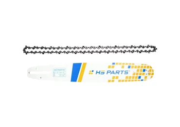 HS PARTS profesionálna vodiaca lišta 16" (40 cm) .325" .058" (1,5 mm) + pílová reťaz 66 článkov hranatý zub pre Jonsered 2045 2137 2138 CS2138 CS2141 Makita DCS4300 DCS4301 Shindaiwa 377 446S 488 490 Echo CS3600 CS680 CS8002