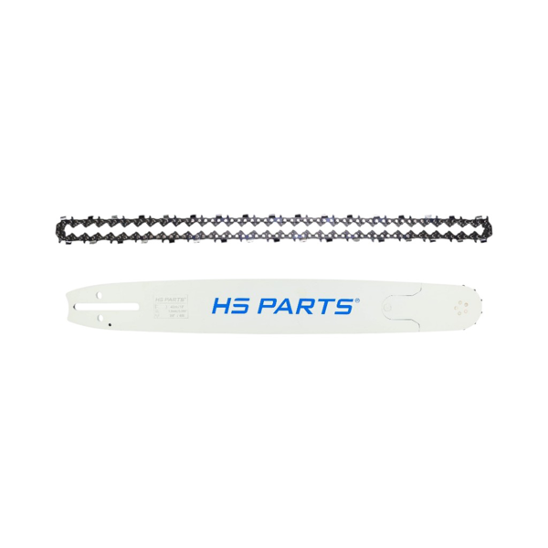 HS PARTS profesionálna vodiaca lišta 18" (45 cm) 3/8" .058" (1,5 mm) + pílová reťaz 68 článkov hranatý zub pre Husqvarna 266 268 272 365 372XP 585 Solo 670 681 Jonsered 2077 2171 Dolmar PS6400 Shindaiwa 285 Makita DCS6400