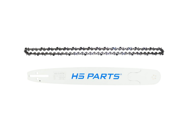 HS PARTS profesionálna vodiaca lišta 18" (45 cm) .325" .058" (1,5 mm) + pílová reťaz 72 článkov hranatý zub pre Husqvarna 36 45 55 136 154 262 345 346 357 435 445 460 Jonsered 2054 2152 2155 CS2149W Dolmar 112 116 Oleomac 952 962
