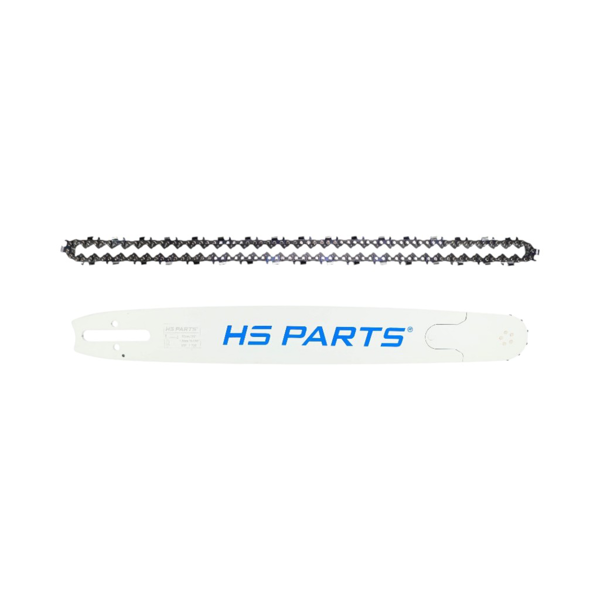 HS PARTS profesionálna vodiaca lišta 20" (50 cm) 3/8" .058" (1,5 mm) + pílová reťaz 72 článkov hranatý zub pre Dolmar 122 123 133 143 144 152 153 166 186 KMS4 PS9000 PS9010 Makita 9000