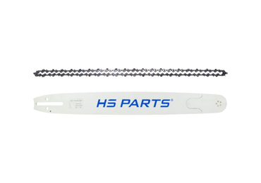 HS PARTS profesionálna vodiaca lišta 22" (55 cm) 3/8" .058" (1,5 mm) + pílová reťaz 76 článkov hranatý zub pre Husqvarna 266 268 272 365 372XP 585 Solo 670 681 Jonsered 2077 2171 Dolmar PS6400 Shindaiwa 285 Makita DCS6400