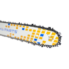 HS PARTS profesionálna vodiaca lišta 24" (60 cm) 3/8" .063" (1,6 mm) + pílová reťaz 84 článkov hranatý zub pre Stihl 030 036 042 045 MS290 MS390 MS360 MS361 MS362 MS380 MS440 MS441 MS460 MS461 MS462 MS500i MS660 MS661 MS880