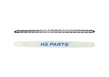 HS PARTS profesionálna vodiaca lišta 36" (90 cm) 3/8" .063" (1,6 mm) + pílová reťaz 114 článkov hranatý zub pre Husqvarna 61 66 266 268 272 365 372XP 380 585 Solo 665 681 Jonsered 2077 2171 Dolmar PS6400 Makita DCS6400
