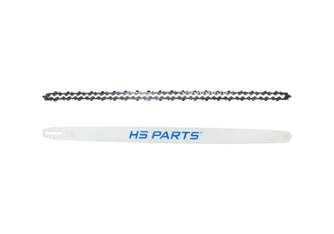 HS PARTS profesionálna vodiaca lišta 42" (106 cm) 3/8" .063" (1,6 mm) + pílová reťaz 135 článkov hranatý zub pre Husqvarna 61 66 266 268 272 365 372XP 380 585 Solo 665 681 Jonsered 2077 2171 Dolmar PS6400 Makita DCS6400