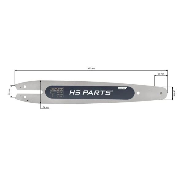HS PARTS QUICK CUT profesionálna vodiaca lišta 12" (30 cm) 1/4" .043" (1,1 mm) 64 čl. pre Stihl 017 018 MS170 MS180 MS150 MS150T MS151T MS193T MS194T MSA60 MSA70 MSA120 MSA160 MSA200 HT100 HT101 HT130 HT131 HT56 HTE60