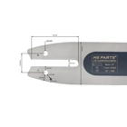 HS PARTS QUICK CUT profesionálna vodiaca lišta 12" (30 cm) 1/4" .043" (1,1 mm) 64 čl. pre Stihl 017 018 MS170 MS180 MS150 MS150T MS151T MS193T MS194T MSA60 MSA70 MSA120 MSA160 MSA200 HT100 HT101 HT130 HT131 HT56 HTE60