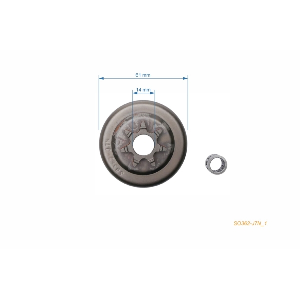 HS PARTS reťazka .325" 7 zubov pre motorové píly Solo 605 606 (rozmer spojky 58mm) 632 634 638 641