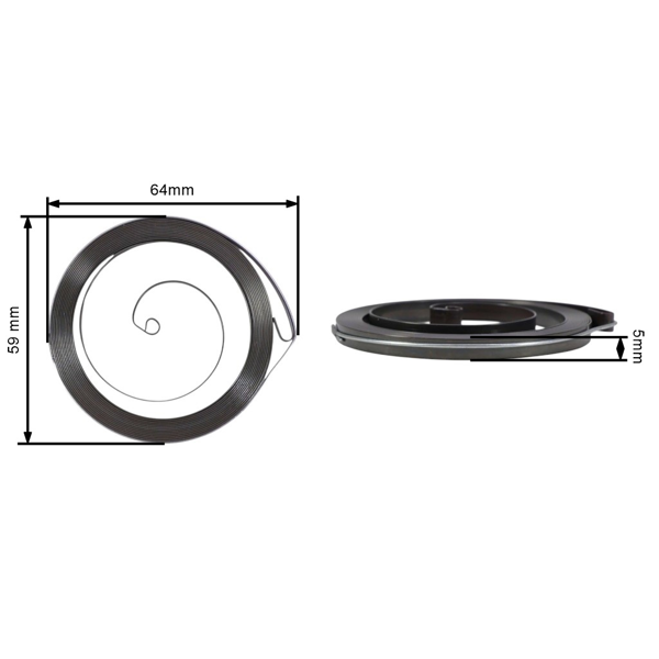 HS PARTS štartovacia pružina pre motorové píly Husqvarna 135 140 435 440 445 450 455 Jonsered CS2240 CS2245 CS2250 McCulloch CS350 CS390 CS410 (OEM 540057502)