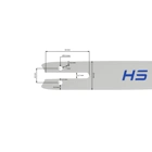 HS PARTS vodiaca lišta 10" (25 cm) 1/4" .043" (1,1 mm) pre akumulátorové ručné píly