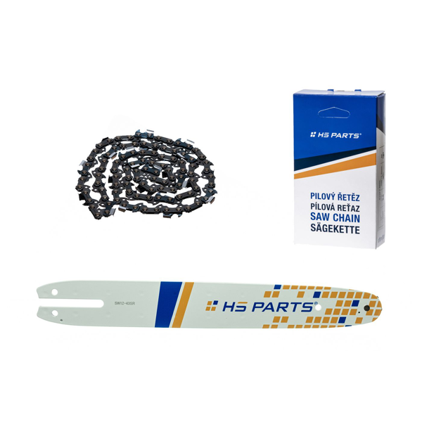 HS PARTS vodiaca lišta 12" (30 cm) 3/8" .043" (1,1 mm) + pílová reťaz 44 článkov pre Stihl MSE140 MS170 MS192 MS171 MS191T MSE141 MSA200C HT101 HT70 E140 023L