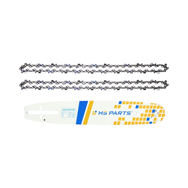HS PARTS vodiaca lišta 12" (30 cm) 3/8" .050" (1,3 mm) + 2 x pílová reťaz 45 článkov hranatý zub pre Husqvarna 120 135 140 240 334T 335XPT 338XPT T540XP Jonsered 2035 2036 CS2135 CS2139T Solo 614 630 633 635 637 McCulloch MS1636