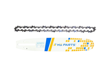 HS PARTS vodiaca lišta 12" (30 cm) 3/8" .050" (1,3 mm) + pílová reťaz 45 článkov hranatý zub pre Partner 350 351 370 P420 Husqvarna T425 E316 E321 Dolmar PS330 PS33 PS34 Homelite 3300 CS40 Solo 613 Oleomac GS35 GS350