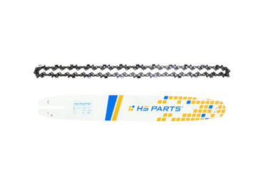 HS PARTS vodiaca lišta 14" (35 cm) 3/8" .050" (1,3 mm) + pílová reťaz 49 článkov hranatý zub pre Partner 1535EL 1540EL 1640 1840 McCulloch MAC120 PM310 PM400 MS1640 MAC940 Poulan PLN1415 Craftsman 41532 41534