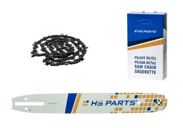 HS PARTS vodiaca lišta 14" (35 cm) 3/8" .050" (1,3 mm) + pílová reťaz 52 článkov hranatý zub pre Husqvarna 235 236 240 Jonsered CS2135 CS2234 Partner 350 351 352 Dolmar 100 106 ES140 Makita DCS4301 UC3030A UC3500