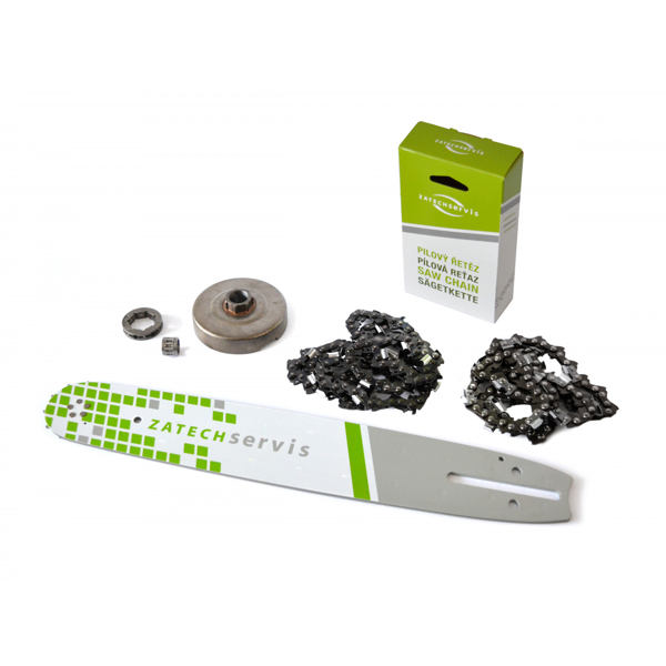 HS PARTS vodiaca lišta 14" (35cm) 3/8" .050" (1,3 mm) + 2x pílová reťaz 52 článkov hranatý zub + reťazovka pre Partner 350 351 370 390 420