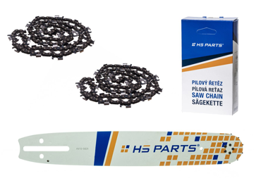 HS PARTS vodiaca lišta 15" (38 cm) 3/8" .058" (1,5 mm) + 2 x reťaz na pozdĺžne rezanie 56 článku pre Husqvarna 61 66 266 268 272 365 372XP 385 585 Solo 665 670 681 Jonsered 2077 2171 Dolmar PS6400 Shindaiwa 285 577 Makita DCS6400 DCS7301