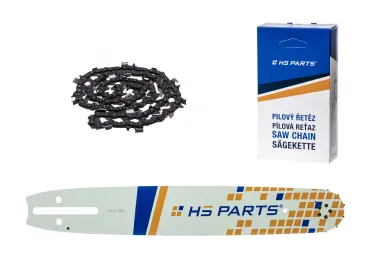 HS PARTS vodiaca lišta 15" (38 cm) 3/8" .058" (1,5 mm) + pílová reťaz 56 článkov hranatý zub pre Husqvarna 66 266 268 365 372XP 385 394 395 562XP 570 575 576XP 2100XP