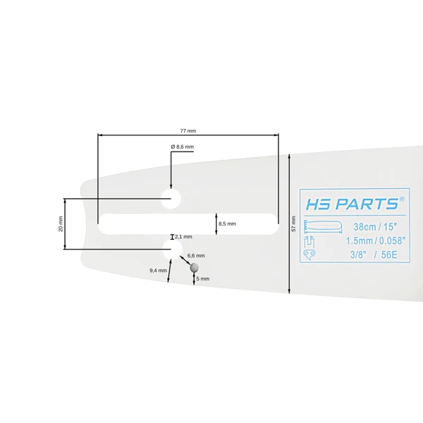 HS PARTS vodiaca lišta 15