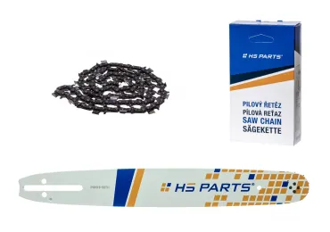 HS PARTS vodiaca lišta 15" (38 cm) .325" .050" (1,3 mm) + pílová reťaz 64 článkov hranatý zub pre Husqvarna 36 45 55 137 242 262 346 359 435 444 450